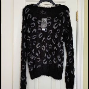 Pattern Plush Pullover Sweater